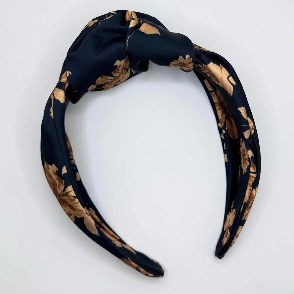 Navy And Gold high quality knotted headband - New - Picture 3 of 6